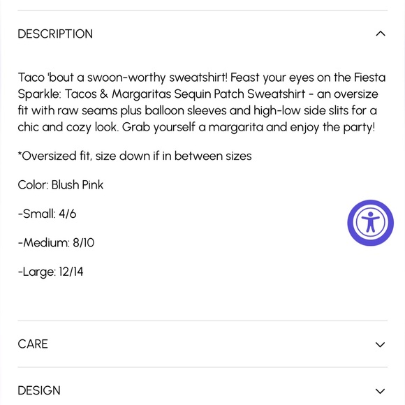 Boutique Fantastic Fawn Tacos & Margaritas Sequin Patch Light Pink Sweatshirt 🌮🍹 - Picture 14 of 14